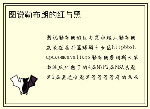 图说勒布朗的红与黑